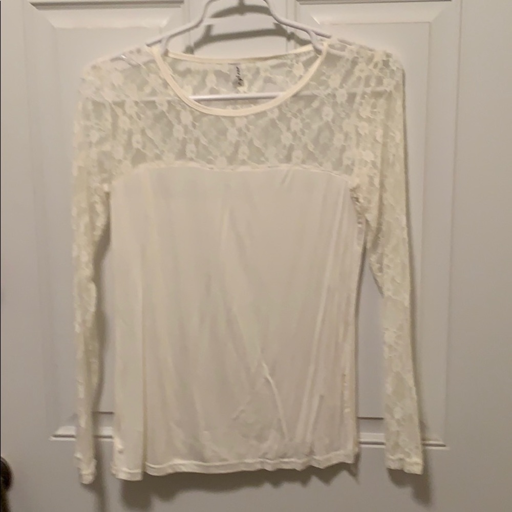 Ivory long sleeve top